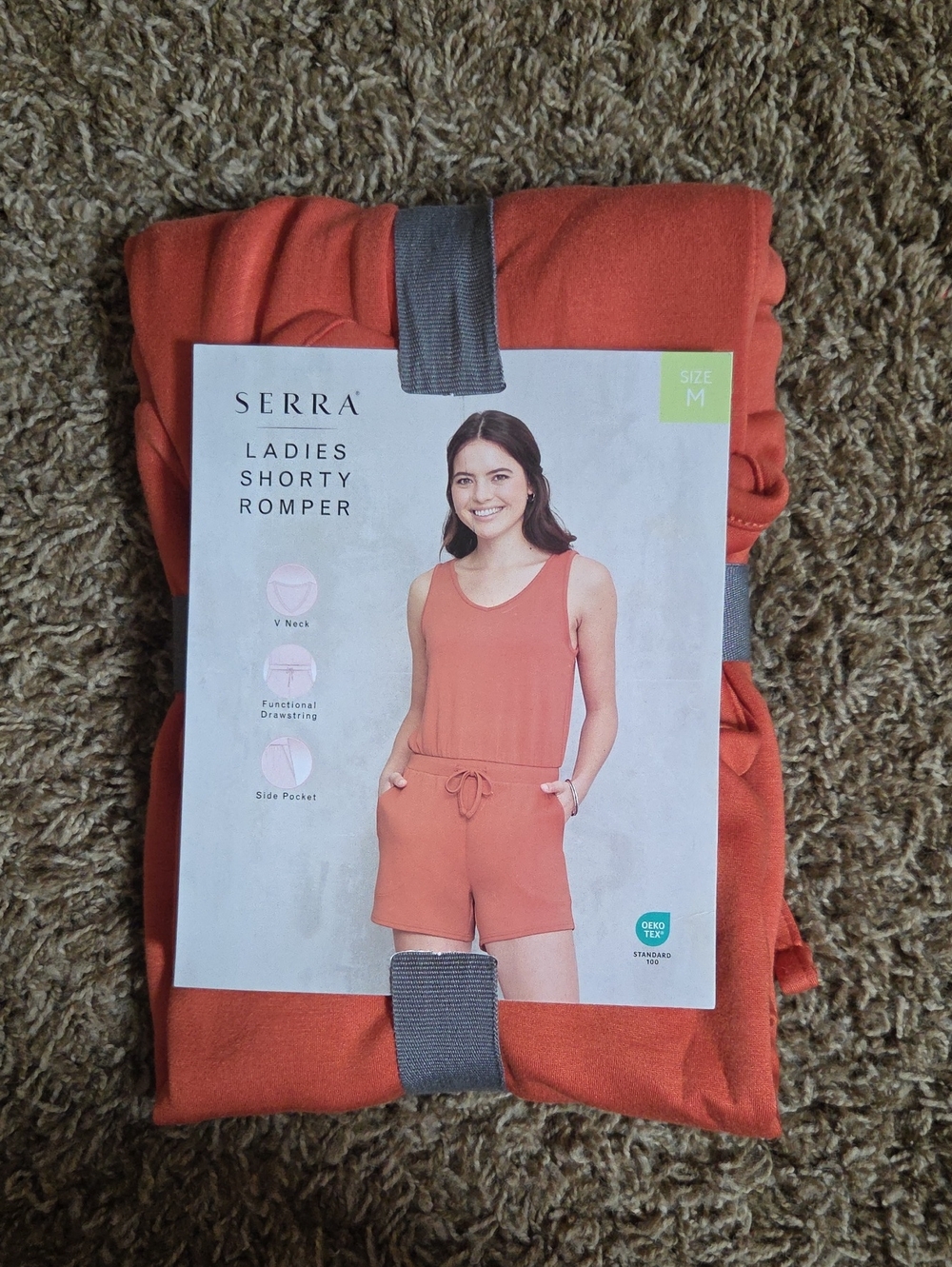 Serra Ladies Shorty Romper - Rust